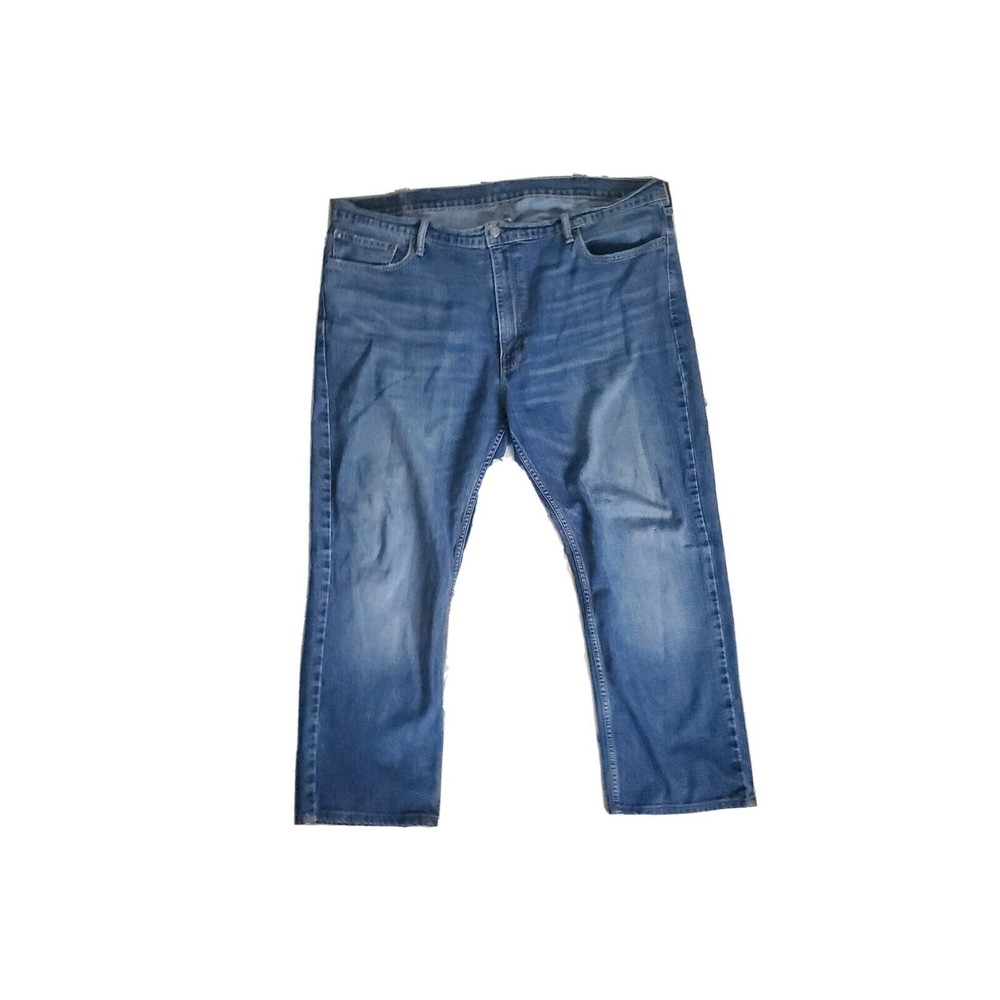 Levis 514 Denim Jeans Size 42X32 Straight Leg Dark Denim Wash Mens
